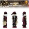 Traditional Wooden Nutcracker 14 Inch White Vintage Santa Festive Christmas Décor for Shelves and Tables